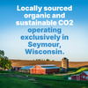 Rural farm landscape with red barns and a wooden silo under a clear blue sky. Overlaid text reads: